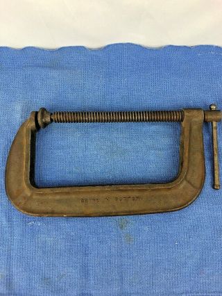 Vintage Brink & Cotton No.  148 8” C Clamp Made In Usa