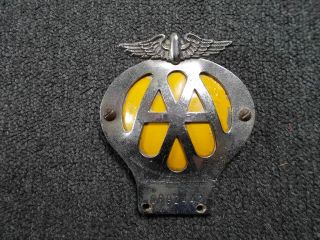 Vintage Classic " Aa " Automobile Association Car Grill Badge