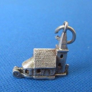Vintage 925 Sterling Silver Charm Church Opening To A Couple 2.  3 G Early Nuvo