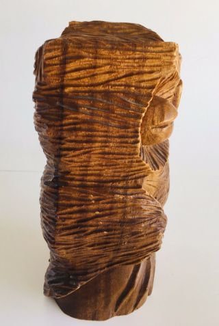 Vintage Carved Monkey Pod Wood OWL Alii Of Waikiki Mid Century ;Tiki Witco Era 5