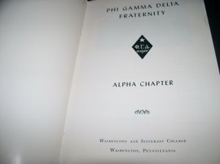 1957 Phi Gamma Delta Alpha Chapter Washington & Jefferson College Minstrel Cover