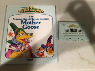 Vintage Big Bird Story Magic Mother Goose Synchromation Cassette Storybook 1986