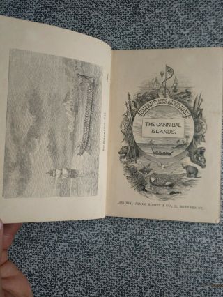 1800 ' s Book 1872 The Cannibal Islands/Captain Cooks Adventures in The South Seas 3