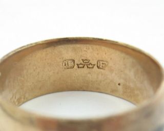 OSTBY BARTON RING Vintage Gold Filled Wedding Band OB 3 Crowns F Sz 8.  75 Titanic 5