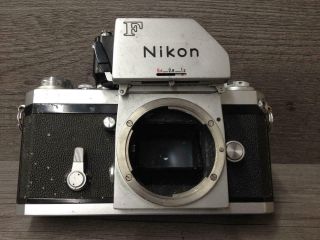 Vintage Nikon F 35mm SLR Film Camera Body Only Metered Prism Parts Repair 2