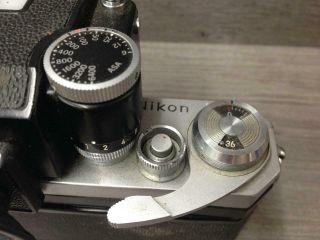 Vintage Nikon F 35mm SLR Film Camera Body Only Metered Prism Parts Repair 3