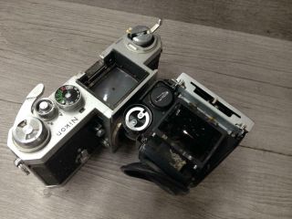 Vintage Nikon F 35mm SLR Film Camera Body Only Metered Prism Parts Repair 5