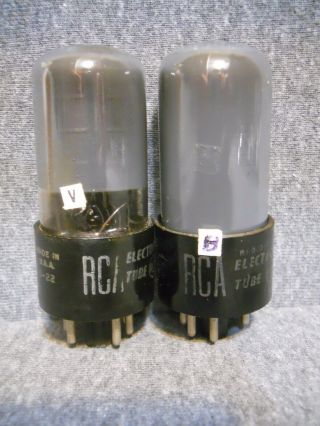 Matched Pair Rca 6v6gt Tubes Test Nos 27 & 28 Ma 30 Day Returns