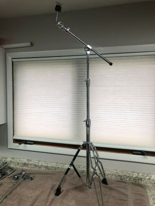 Vintage Pearl 4 Piece Boom Cymbal Stand.  Double Braced.