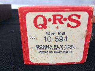 Vintage Qrs Player Piano Word Roll " Gonna Fly Now " 10 - 594 Rudy Martin