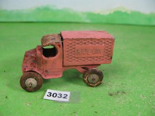 Vintage Charbens ? Lead Mail Van Repainted Pink Collectable Toy Model 3032