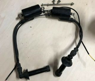 Vintage 1980 80 Honda Cx500 Cx 500 Oem Ignition Coils Spark Plug Wire Cap Set