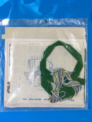 NOS VINTAGE 1970 ' s PETER RABBIT Crewel Embroidery KIT Door Sign ERICA WILSON 4