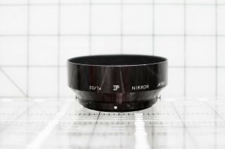 Nikon 50mm F/1.  4 Hs - 1 Gloss Finish Lens Hood Nikkor Metal Oem Vintage 155