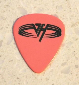 Eddie Van Halen Custom Tour Guitar Pick // Pink/black 1990 