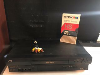 Jvc Hr - S3902u Vhs Vcr Video Cassette Player With Video Cables,  Blank Tape