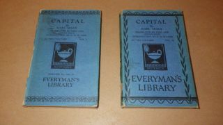 Karl Marx Capital 2 Volume Set 1932 J.  P.  Dent Everyman 