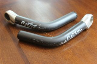 Vintage Onza Long Bend Mountain Bike Handlebar Ends 160mm Black Mtb 