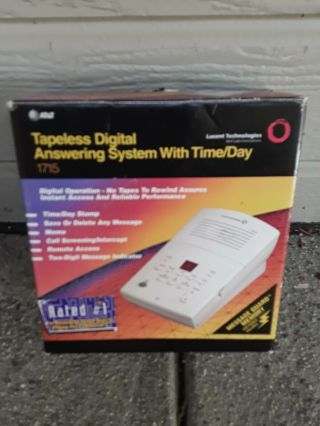 Vintage (1997) At&t Tapeless Digital Answering System With Time/day.