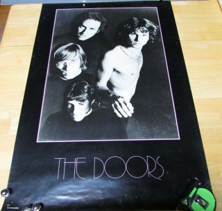 Vintage The Doors Poster Group Photo Pin - Up Retro First Productions