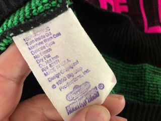 RARE Vintage RAGS - Black Pink Green kids On The Block Music Notes Sweater 8