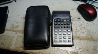 Vintage Hp 32e Scientific Calculator W/ Leather Case Vgc
