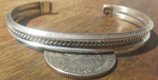 Vintage Sterling Silver Native American Indian Cuff Bracelet 2