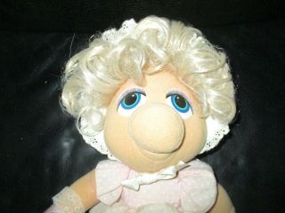 Vintage Muppet Babies Miss Piggy Plush Doll Jim Henson 1985 Hasbro Softies 4