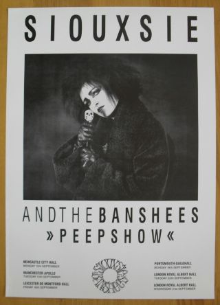 Siouxsie And The Banshees Vintage Uk Tour Poster 