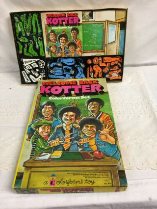 Vintage 1976 Welcome Back Kotter Tv Show Colorforms Play Set