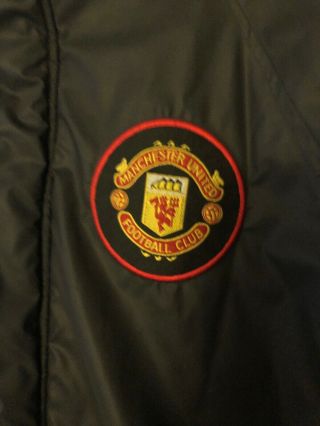 Vintage 90’s MANCHESTER UNITED Training Bench Jacket Coat Football Sports XXL 2