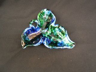Vintage Stangl Mediterranean 5146 Leaf Candy Dish/ashtray In Blue/green Vgc