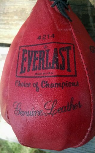Vintage Everlast 4214 Speed Bag w/ Swivel Made in the USA Leather 6