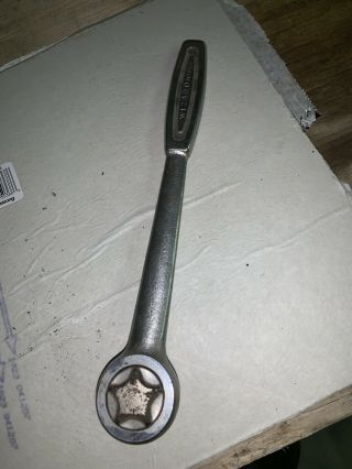 Vintage Wizard H2833 1/2 " Drive Ratchet U.  S.  A.  Tools Mechanic Socket Old Metal
