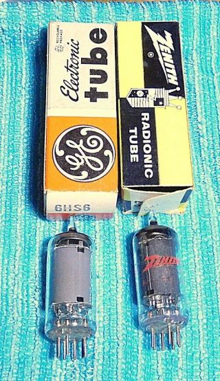Nos Electrically Matched Pair Hickok 104 /104 Rca Made 6hs6 Tubes Usa