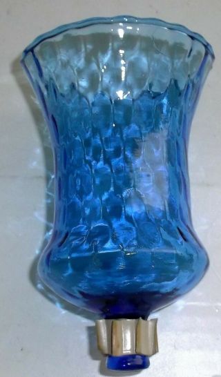 Blue Honeycomb Votive Cups Vintage Homco Home Interiors 5 " Tall Set Of 2