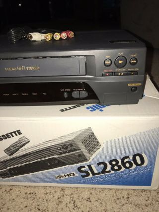 Symphonic SL2860 4 - Head Hi - Fi VCR VHS Cassette Recorder No Remote 2