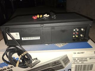 Symphonic SL2860 4 - Head Hi - Fi VCR VHS Cassette Recorder No Remote 4