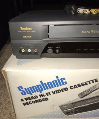 Symphonic SL2860 4 - Head Hi - Fi VCR VHS Cassette Recorder No Remote 5