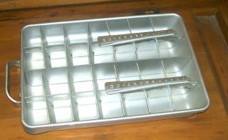 Vintage Frigidaire Metal Ice Cube Double Tray Quickube
