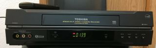 Toshiba W - 522 Vcr Vhs Hi - Fi 4 Head Stereo With Remote Control