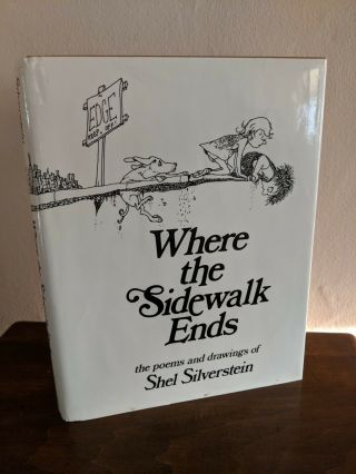 Where The Sidewalk Ends By Shel Silverstein 1974 Hc / Dj 1st Edition Like