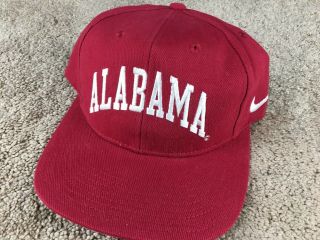 Vintage Nike Alabama Crimson Tide Hat Snapback Cap Wool Team Sports Football