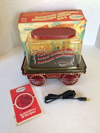 The Great American Popcorn Machine By Sunbeam Vintage &