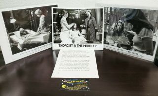 " Exorcist Ii: The Heretic " 1977 Vintage Press Kit Photos 3 Photos - 8x10 B&w 3