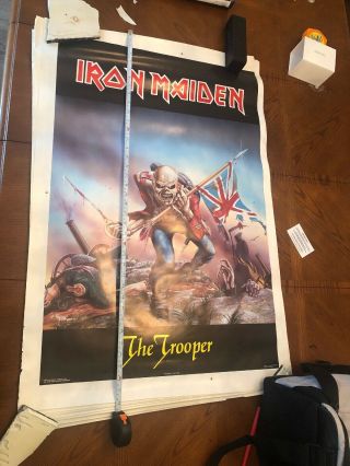 Qty 2 Vintage 1984 Iron Maiden Poster By Derek Riggs No.  1479 The Trooper
