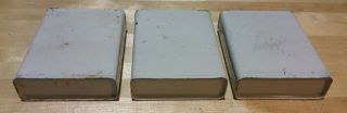 Set of three (3) matching vintage 10uF @ 600V oil capacitors 4