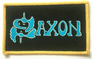Saxon - Logo - Old Og Vtg 70/80`s Printed Patch Sew On Nwobhm Heavy Metal