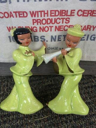 Set Of 2 Vintage Kneiss Asian Figures.  Very Cute