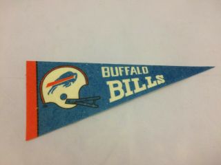 Vintage Nfl Buffalo Bills 2 Bar Helmet Mini Pennant 4 " X9 " Banner Felt